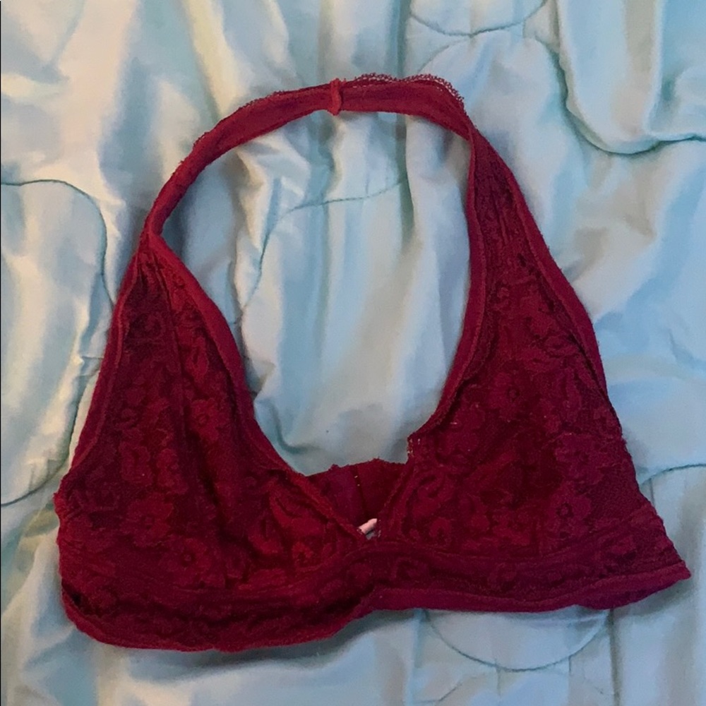 Out from Under Lace Halter Bra